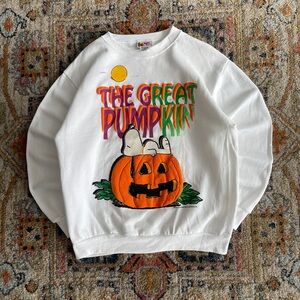 Peanuts White Sweatshirt with Colorful Design